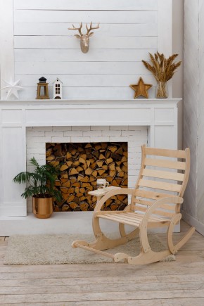 Кресло качалка не окрашенное НЕАПОЛЬ с подножкой в Муравленко - muravlenko.mebel24.online | фото 2