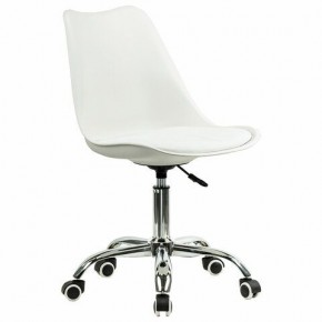 Кресло стул BRABIX "Eames MG-310 CH", хром, пластик белый, экокожа белая, 532923 в Муравленко - muravlenko.mebel24.online | фото 2