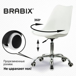 Кресло стул BRABIX "Eames MG-310 CH", хром, пластик белый, экокожа белая, 532923 в Муравленко - muravlenko.mebel24.online | фото 7