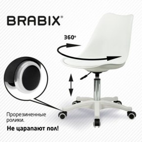 Кресло стул BRABIX "Eames MG-310 PL", пластик белый, экокожа белая, 532926 в Муравленко - muravlenko.mebel24.online | фото 5