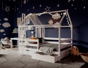 Кровать-домик 80*160 Белый в Муравленко - muravlenko.mebel24.online | фото