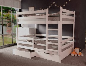 Кровать двухъярусная без крыши 80*160 Белый в Муравленко - muravlenko.mebel24.online | фото