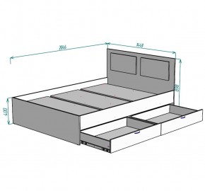 Кровать Ольга L41 (1400) 2 ящика в Муравленко - muravlenko.mebel24.online | фото 2