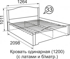 Кровать с латами Виктория 1200*2000 в Муравленко - muravlenko.mebel24.online | фото 4