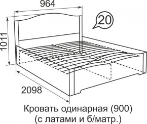 Кровать с латами Виктория 1200*2000 в Муравленко - muravlenko.mebel24.online | фото 5