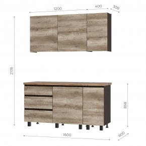 Кухня Энигма 1.6 м (венге/дуб каньон) в Муравленко - muravlenko.mebel24.online | фото 5