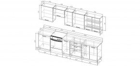 Кухонный гарнитур Меренга 3000 (Стол. 26мм) в Муравленко - muravlenko.mebel24.online | фото 2