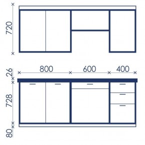 Кухонный гарнитур Ольвия-6 (1.8м) в Муравленко - muravlenko.mebel24.online | фото 4