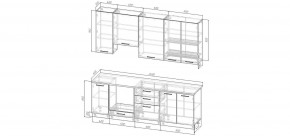 Кухонный гарнитур Старое Дерево 2400 h950 (Стол. 38мм) в Муравленко - muravlenko.mebel24.online | фото 2