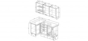 Кухонный гарнитур угловой Смоки 1000*1800 (Стол. 26мм) в Муравленко - muravlenko.mebel24.online | фото 2