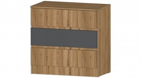 ЛЕНОРА Комод 3 ящика (графит) в Муравленко - muravlenko.mebel24.online | фото