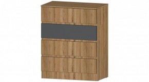 ЛЕНОРА Комод 4 ящика (графит) в Муравленко - muravlenko.mebel24.online | фото