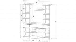 ЛЕНОРА Спальный гарнитур (модульный) графит в Муравленко - muravlenko.mebel24.online | фото 9