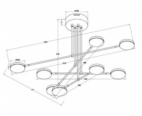 Люстра на штанге Maytoni Fad MOD070PL-L48W3K в Муравленко - muravlenko.mebel24.online | фото 3