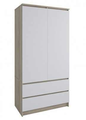 МОРИ МШ 900.1 Шкаф с 2-мя дв. и 2-мя ящ. (Дуб Сонома/Белый) в Муравленко - muravlenko.mebel24.online | фото 1