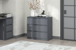 МС "Хилтон" Комод №2 800 (3 ящ.) графит в Муравленко - muravlenko.mebel24.online | фото