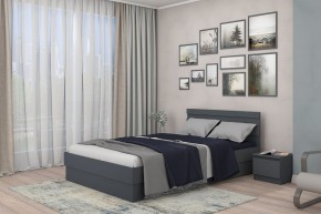 МС "Хилтон" Кровать 1,4 (графит) в Муравленко - muravlenko.mebel24.online | фото