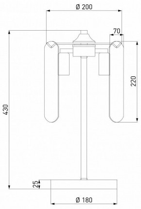 Настольная лампа декоративная Eurosvet Claire 01170/3 золото в Муравленко - muravlenko.mebel24.online | фото 3