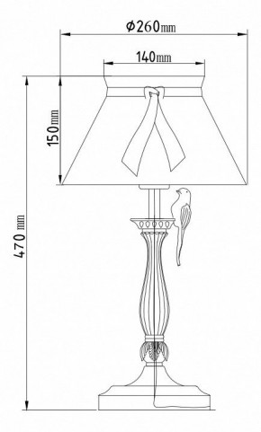 Настольная лампа декоративная Maytoni Bird ARM013-11-W в Муравленко - muravlenko.mebel24.online | фото 5