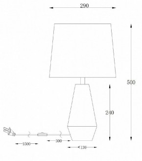 Настольная лампа декоративная Maytoni Calvin Table Z181-TL-01-B в Муравленко - muravlenko.mebel24.online | фото 2