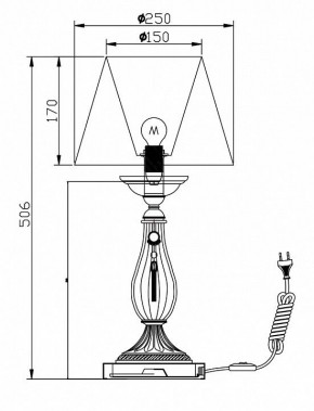 Настольная лампа декоративная Maytoni Demitas RC024-TL-01-R в Муравленко - muravlenko.mebel24.online | фото 3