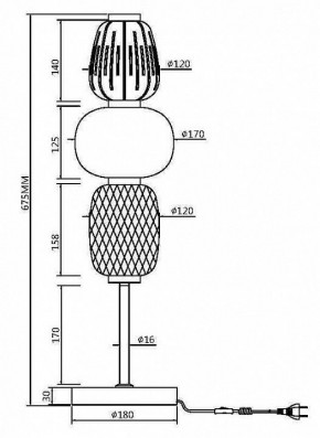 Настольная лампа декоративная Maytoni Pattern MOD267TL-L28CH3K в Муравленко - muravlenko.mebel24.online | фото 4