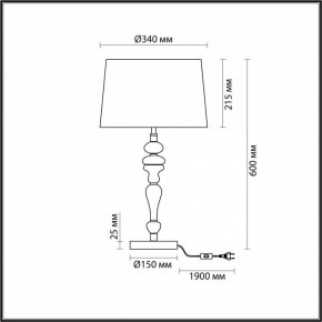 Настольная лампа декоративная Odeon Light Homi 5040/1T в Муравленко - muravlenko.mebel24.online | фото 4