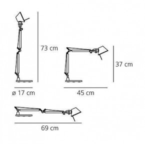 Настольная лампа офисная Artemide  A001300 в Муравленко - muravlenko.mebel24.online | фото 4