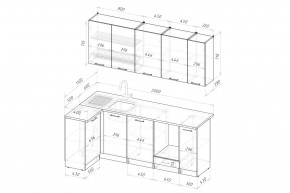 ПАРМА Кухонный гарнитур Прайм 400 (1100*2000 мм) в Муравленко - muravlenko.mebel24.online | фото 2