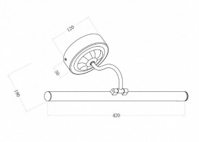 Подсветка для зеркала Maytoni Oculus MIR014WL-L9G3K в Муравленко - muravlenko.mebel24.online | фото 3