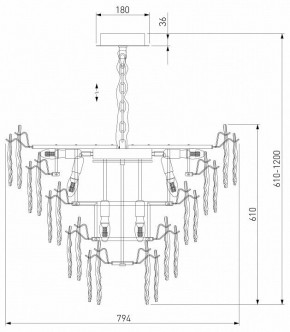 Подвесная люстра Bogate-s Leaf 369 в Муравленко - muravlenko.mebel24.online | фото 4