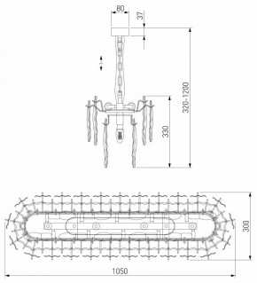 Подвесная люстра Bogate-s Leaf 370 в Муравленко - muravlenko.mebel24.online | фото 4