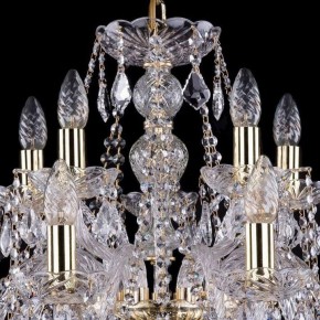 Подвесная люстра Bohemia Ivele Crystal 1411 1411/10+5/240/G/Leafs в Муравленко - muravlenko.mebel24.online | фото 4