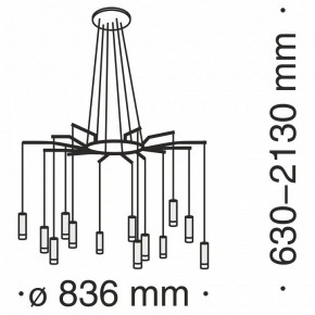 Подвесная люстра Maytoni Davida MOD035PL-12B в Муравленко - muravlenko.mebel24.online | фото 6