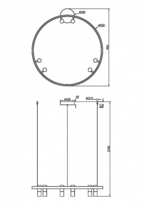 Подвесная люстра Maytoni Halo MOD102PL-L42WK в Муравленко - muravlenko.mebel24.online | фото 4