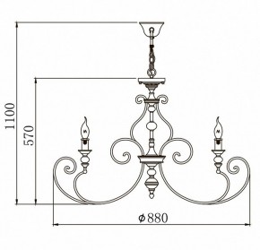 Подвесная люстра Maytoni Karina H631-PL-08-B в Муравленко - muravlenko.mebel24.online | фото 3