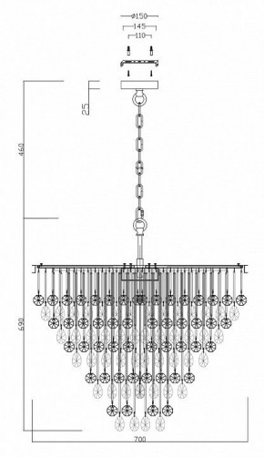 Подвесная люстра Maytoni Linn MOD091PL-09G в Муравленко - muravlenko.mebel24.online | фото 4