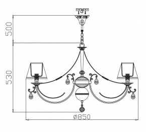 Подвесная люстра Maytoni Soffia RC093-PL-08-R в Муравленко - muravlenko.mebel24.online | фото 5