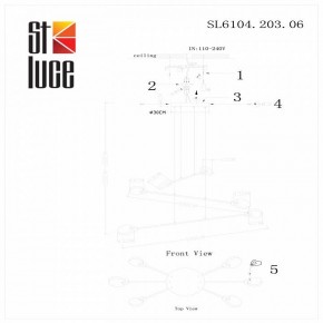 Подвесная люстра ST-Luce Montecelio SL6104.203.06 в Муравленко - muravlenko.mebel24.online | фото 4