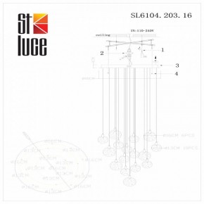 Подвесная люстра ST-Luce Montecelio SL6104.203.16 в Муравленко - muravlenko.mebel24.online | фото 3