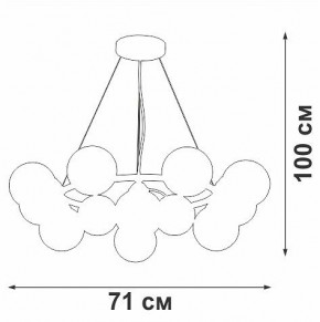 Подвесная люстра Vitaluce V48410 V48410-8/12S в Муравленко - muravlenko.mebel24.online | фото 3