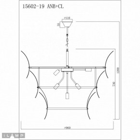 Подвесной светильник iLamp Gramercy 15602-19 ANB+CL в Муравленко - muravlenko.mebel24.online | фото 3