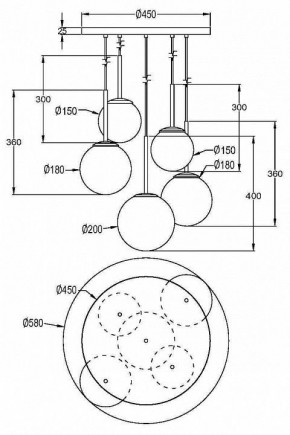 Подвесной светильник Maytoni Basic form MOD321PL-05G1 в Муравленко - muravlenko.mebel24.online | фото 4