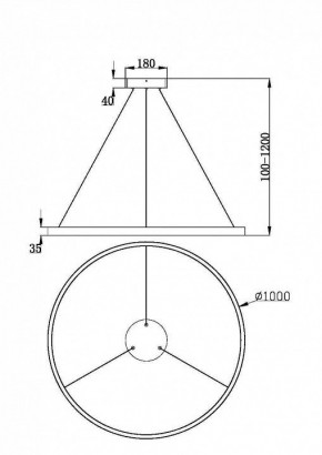 Подвесной светильник Maytoni Rim MOD058PL-L54BK в Муравленко - muravlenko.mebel24.online | фото 4