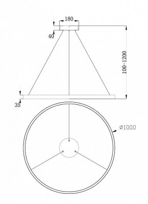 Подвесной светильник Maytoni Rim MOD058PL-L54BS4K в Муравленко - muravlenko.mebel24.online | фото 4
