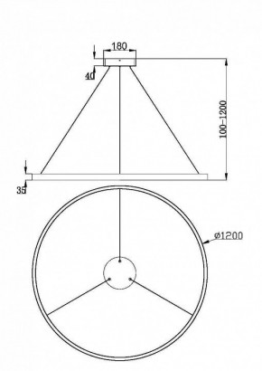 Подвесной светильник Maytoni Rim MOD058PL-L65BS3K в Муравленко - muravlenko.mebel24.online | фото 4