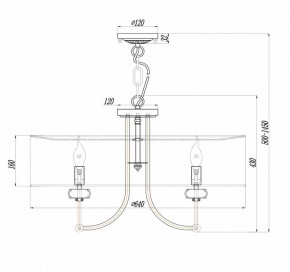 Подвесной светильник Maytoni Roma ARM006PL-08G в Муравленко - muravlenko.mebel24.online | фото 4