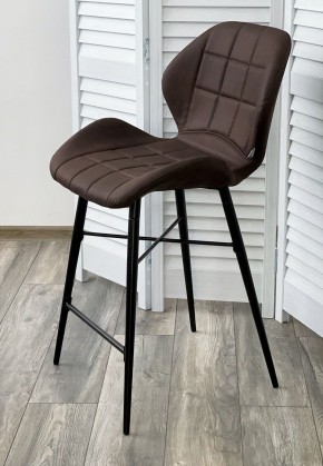 Полубарный стул MARCEL COWBOY-#800 темно-коричневый (H=65cm), ткань микрофибра М-City в Муравленко - muravlenko.mebel24.online | фото 2