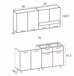 РИО-2 ЛДСП Кухонный гарнитур 1,6 м в Муравленко - muravlenko.mebel24.online | фото 7