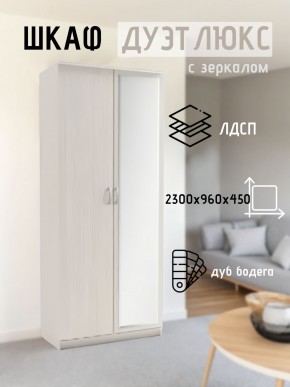 Шкаф 2-х створчатый Дуэт Люкс с зеркалом в Муравленко - muravlenko.mebel24.online | фото 5